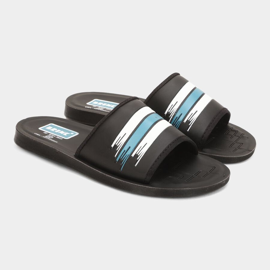Mens Floater Sandals, Black, large image number null