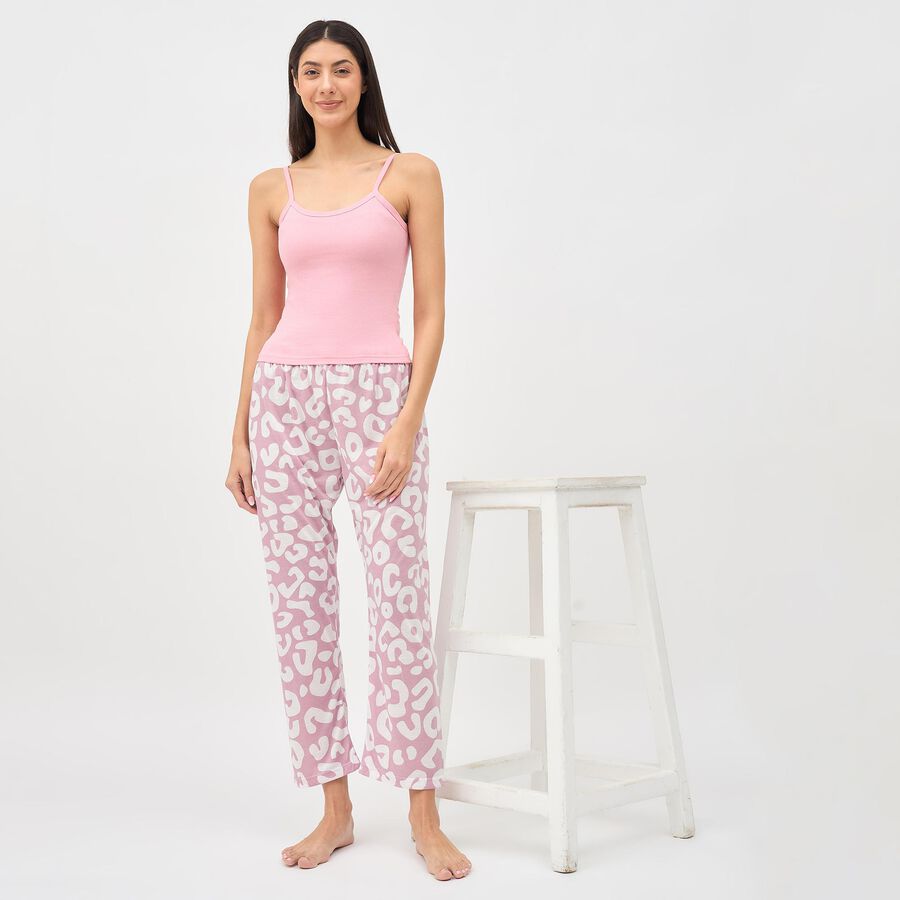 Women's Soft Pink Cotton Spaghetti Strap Slip, Pink, large image number null