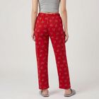 Women's Maroon Straight Fit Cat Lounge Pyjama, मरून, small