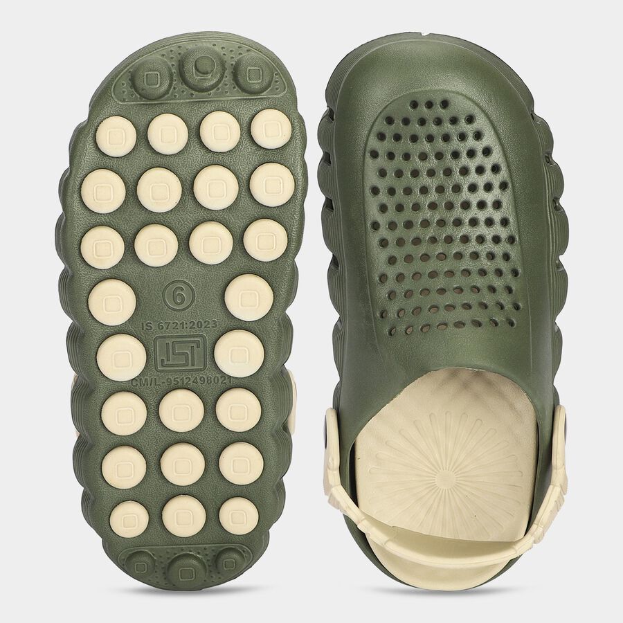 Men's Olive Green Slip-On Back Strap Sandals, Olive, large