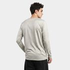 Men's Grey Crew Neck Geometric Regular T-Shirt, हल्का ग्रे, small