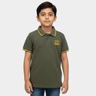 Boys' Half Sleeves T-Shirt, Olive, small