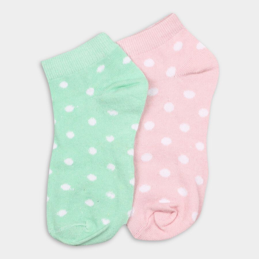 Girls' Socks (Pack of 2), Light Green, large image number null