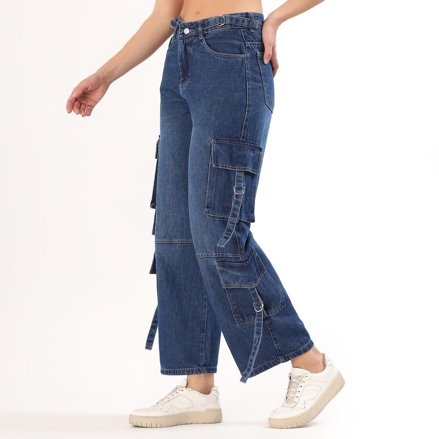 Women's Classic Blue Slim Fit Jeans, Mid Blue, large