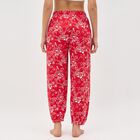 Women's Red Balloon Fit Printed Jogger Harem Pants, Red, small image number null