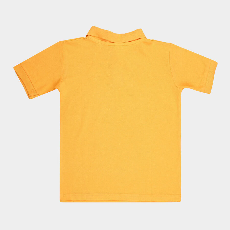 Boys Solid T-Shirt, नारंगी, large image number null
