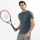 Men's Midnight Blue Crew Neck Athleisure Drifit T-Shirt, मध्यम नीला, small