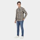 Men's Green Cotton Spread Collar Casual Shirt, गहरा हरा, small