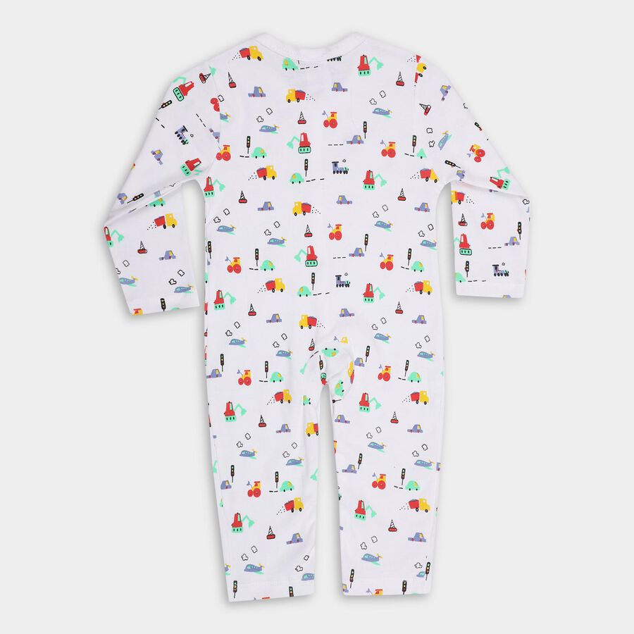 Infants' 100% Cotton Bodysuit, White, large