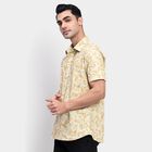 Men's 100% Cotton Casual Shirt, भूरा, small