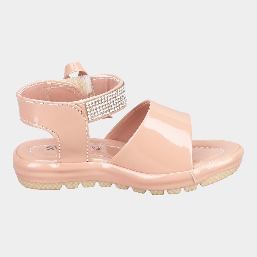 Kids Flats Sandals, Peach, large image number null