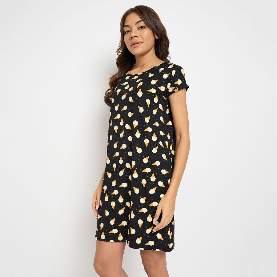 Ladies' Nighty, काला, large image number null