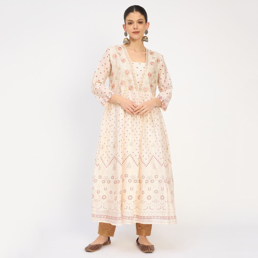Ladies' Kurta , Off White, large image number null