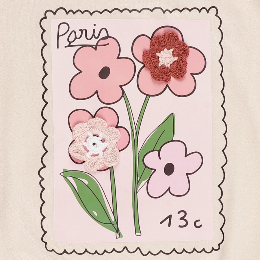 Girls' Sweatshirt, Beige, large image number null