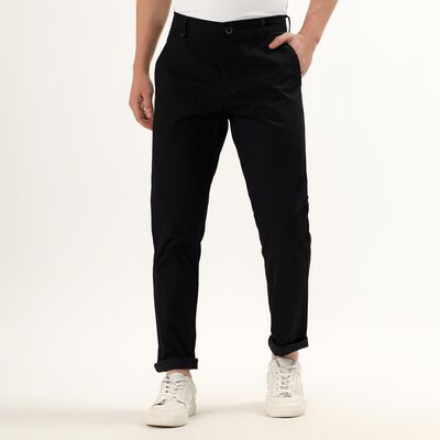 Men's Cross Pocket Slim Fit Casual Trousers