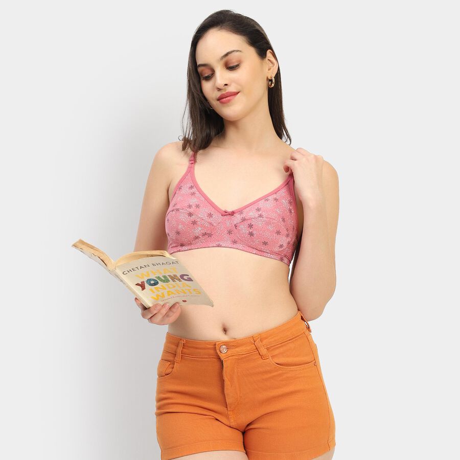 Ladies' 100% Cotton Bra , Lilac, large