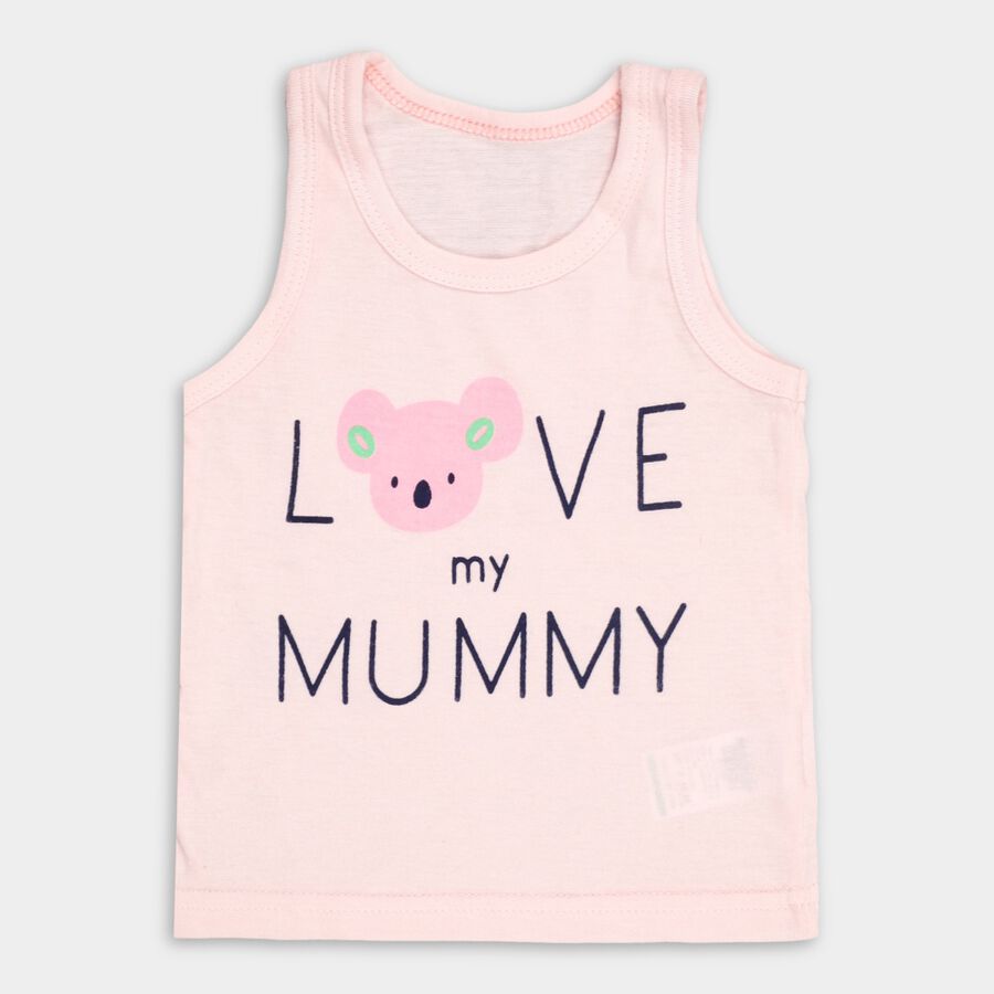 Infants' Cotton Vest, Pink, large