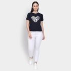 Ladies' Round Neck T-Shirt , नेवी ब्लू, small image number null