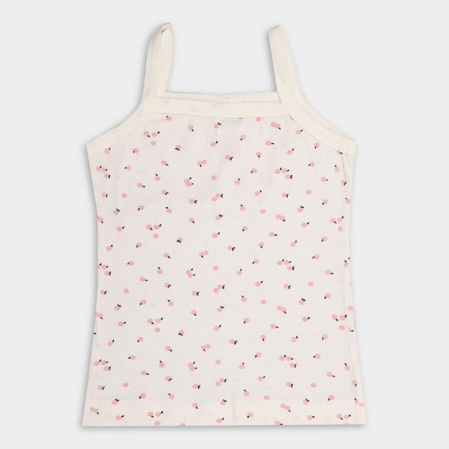 Girls' 100% Cotton Vest, पीच, large image number null