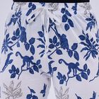 Women's Bright White Floral Printed Elastic Waist Pyjama, White, small image number null