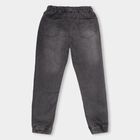Boys' Charcoal Grey Jogger Fit Elastic Waist Jeans, Light Grey, small image number null