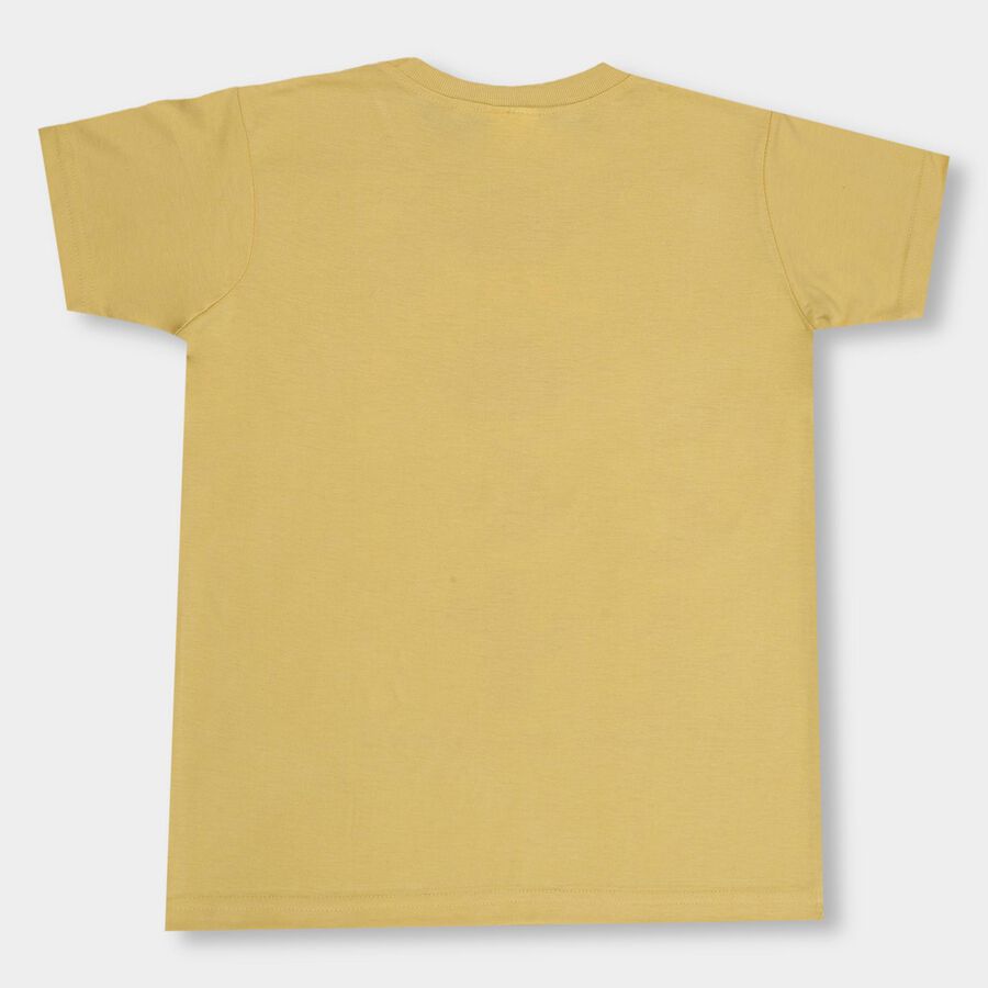 Boys' Half Sleeves T-Shirt, पीला, large image number null
