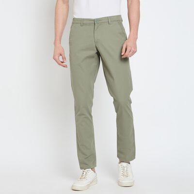 Men's 100% Cotton Slim Fit Casual Trousers