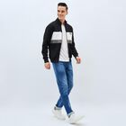 Men's Jet Black High Neck Casual Sweatshirt, काला, small image number null