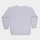 Girls Light Lavender Crew Neck Casual Sweatshirt, Light Blue, small image number null