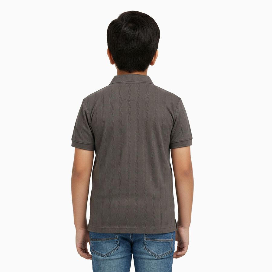 Boys' Half Sleeves T-Shirt, ओलिव, large image number null