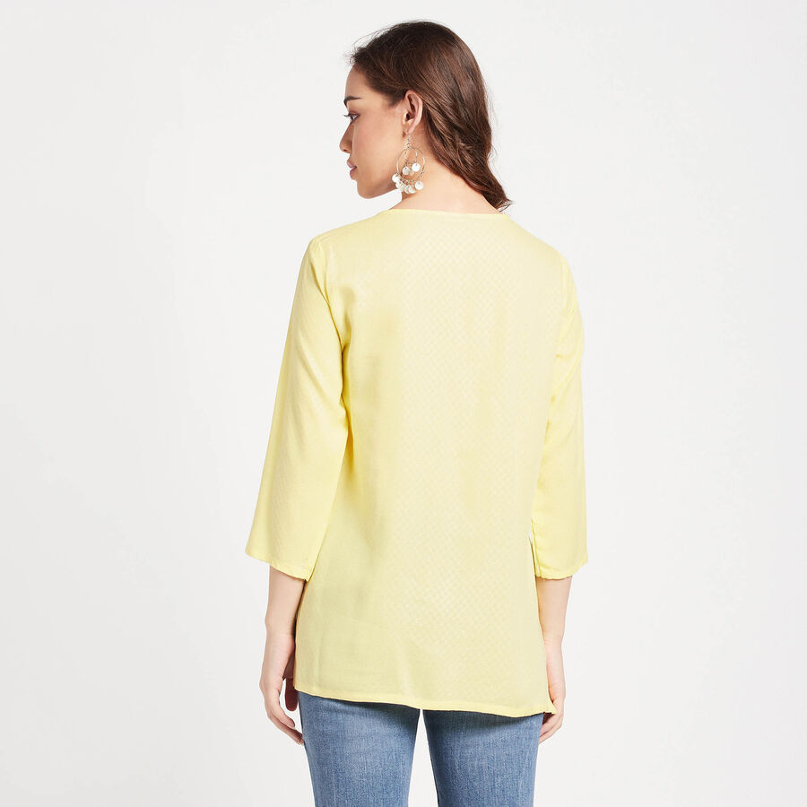 Embroidered Kurti, Yellow, large image number null