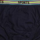 Boys' Teal Blue Regular Fit Cotton Printed Briefs, Teal Blue, small