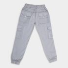 Boys' 100% Cotton Trousers, हल्का ग्रे, small image number null
