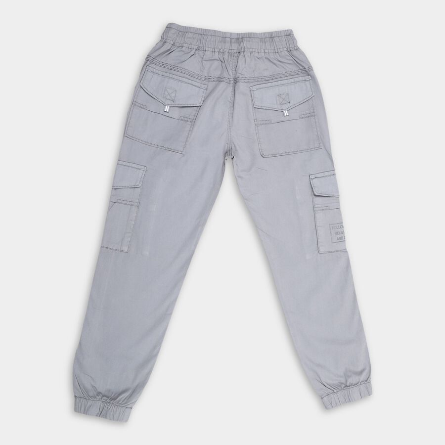 Boys' 100% Cotton Trousers, हल्का ग्रे, large image number null