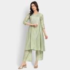 Ladies' Kurta Pyjama Set with Dupatta, Light Green, small image number null