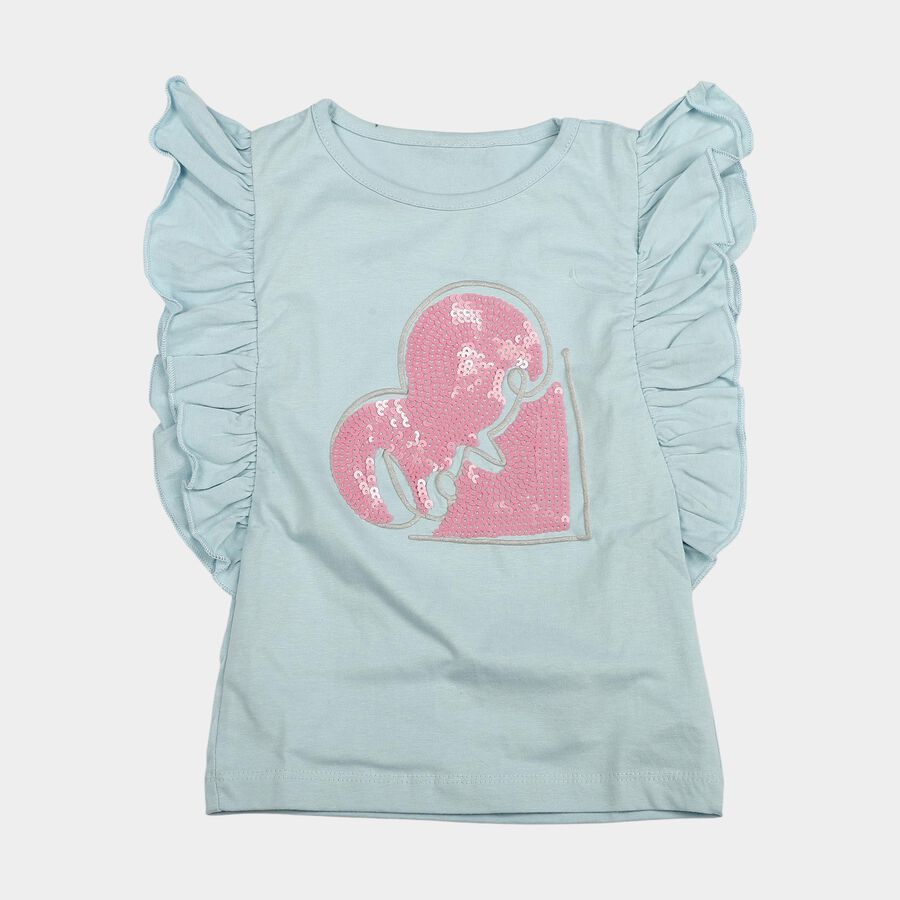 Girls' T-Shirt, Light Blue, large