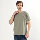 Men's Round Neck Half Sleeves T-Shirt, हल्का हरा, small image number null