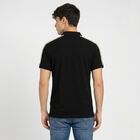 Men Black Polo Neck Polo T-Shirt, Black, small