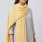 Women's Yellow Solid Dupatta, खाकी, small