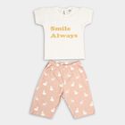 Infant Girl's Cotton Capri Set, Light Pink, small image number null