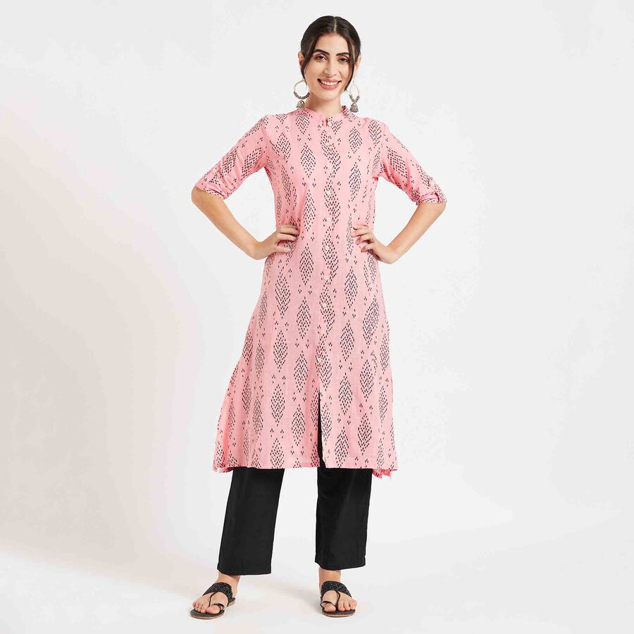 Printed Kurta, Light Pink, large image number null