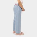 Girls' Light Blue Wide Leg Embroidered Jeans, आइस ब्लू, small image number null