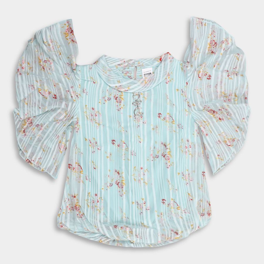 Girls' T-Shirt, एक्वा, large image number null