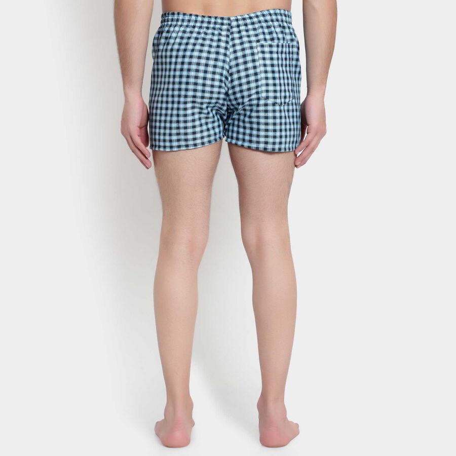 Cotton Checks Boxers, Navy Blue, large image number null