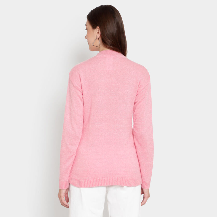 Round Neck Pullover, Pink, large image number null