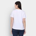 Ladies' 100% Cotton Round Neck T-Shirt , White, small image number null