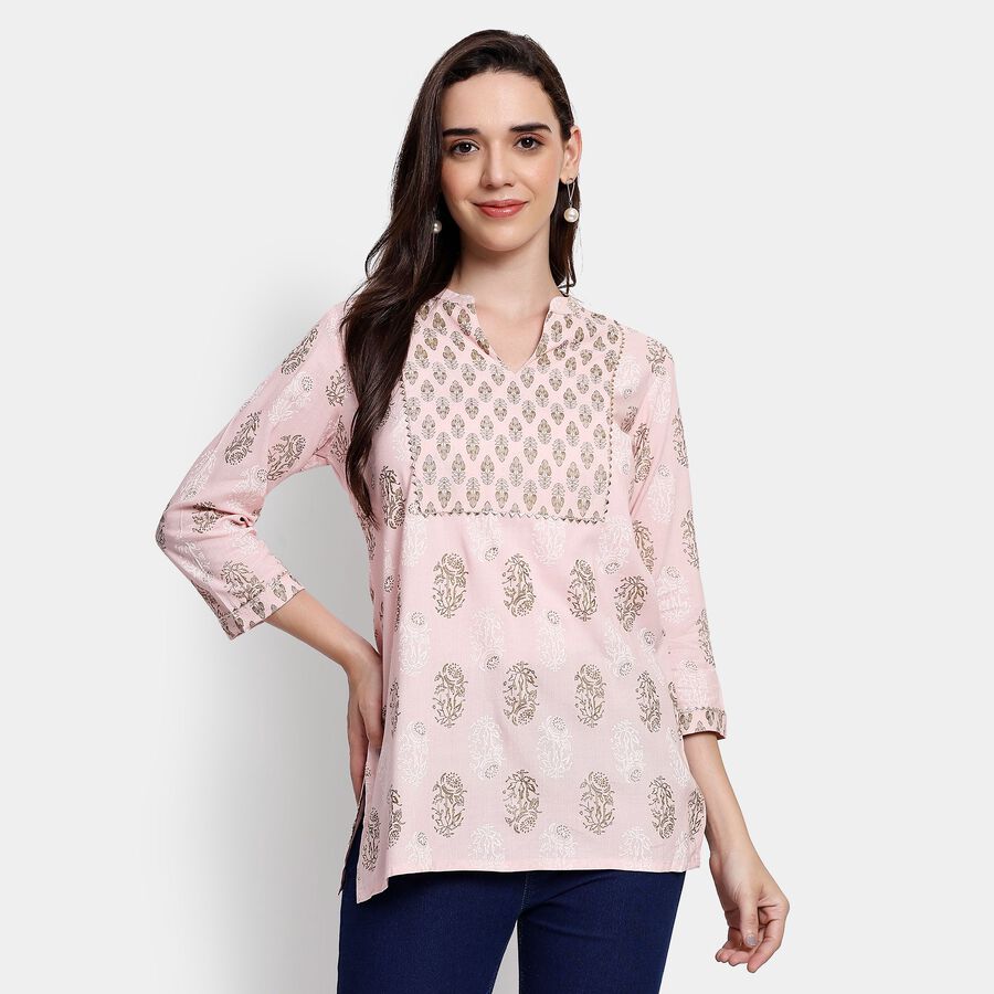 Ladies' Kurti, हल्का गुलाबी, large image number null
