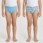 Boys Light Blue Regular Fit Solid Briefs, Light Blue, small