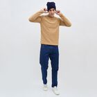 Men's Deep Navy Blue Knitted Beanie Cap, नेवी ब्लू, small image number null