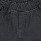 Infants Dark Charcoal Black Regular Fit Elastic Waist Jeans, गहरा ग्रे, small image number null